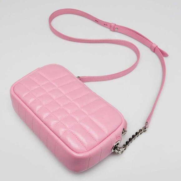 Burberry Primrose Pink Quilted Lambskin Leather Lola Mini Camera Bag - Picture 3 of 12
